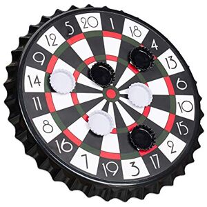 Relaxdays Crown Cap Dart Board, Magnetic Target, Drinking Game with 6 Crown Cork Seals, Party Treat Ø 25 cm, Black Relaxdays Crown Cap Dart Board, Magnetic Target, Drinking Game with 6 Crown Cork Seals, Party Treat Ø 25 cm, Black