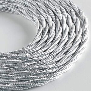 KLARTEXT LUMIÈRE Braided Fabric Cable for Lighting, 3 x 0.75 mm, Glossy White, 3 m. Warning: Ground Cable Included! Maximum Anti-Shock Safety! KLARTEXT LUMIÈRE Braided Fabric Cable for Lighting, 3 x 0.75 mm, Glossy White, 3 m. Warning: Ground Cable Included! Maximum Anti-Shock Safety!