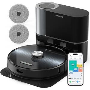 Proscenic M9 Robot Vacuum Cleaner with Mop, 6000Pa Robotic Vacuum Cleaner with 2.5L Self Emptying Station,Double Rotating Mops, Lidar Navigation,Alexa/Siri/App, 3-In-1 Robot Vacuum for Pet Hair Proscenic M9 Robot Vacuum Cleaner with Mop, 6000Pa Robotic Vacuum Cleaner with 2.5L Self Emptying Station,Double Rotating Mops, Lidar Navigation,Alexa/Siri/App, 3-In-1 Robot Vacuum for Pet Hair