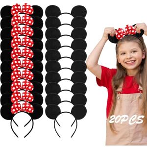 Lucky Will Fashion Mouse Ears Headband Bow Hair Band 20pcs for Adults and Children Lucky Will Fashion Mouse Ears Headband Bow Hair Band 20pcs for Adults and Children