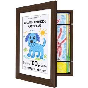 Americanflat 10x12.5 Kids Art Frame Front Loading Picture Frames Hold 100 Artworks Use as 8.5x11 Frame with Mat or Display 10x12.5 Artwork Without Mat My Mini Masterpiece Walnut Americanflat 10x12.5 Kids Art Frame Front Loading Picture Frames Hold 100 Artworks Use as 8.5x11 Frame with Mat or Display 10x12.5 Artwork Without Mat My Mini Masterpiece Walnut