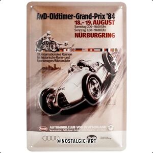 Nostalgic-Art Audi AvD Oldtimer Grand Prix Gift idea for car fansRetro Tin SignMetal PlaqueVintage design for wall decoration20 x 30 cm Nostalgic-Art Audi AvD Oldtimer Grand Prix Gift idea for car fansRetro Tin SignMetal PlaqueVintage design for wall decoration20 x 30 cm