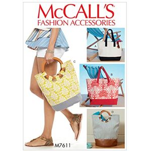 McCall's Patterns 7611 OS Tote Bags, Multi-Colour McCall's Patterns 7611 OS Tote Bags, Multi-Colour