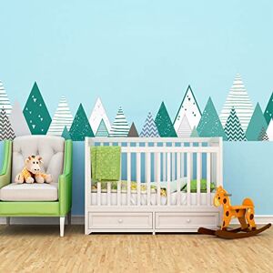 Ambiance Sticker Children's Wall Stickers Baby Room Decoration Children's Wall Stickers Scandinavian Mountains Kimika H60 x L100 cm Ambiance Sticker Children's Wall Stickers Baby Room Decoration Children's Wall Stickers Scandinavian Mountains Kimika H60 x L100 cm