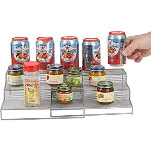 Mind Reader 3 Tier Metal Mesh Kitchen Storage Organizer, 2 Pcs, Silver Mind Reader 3 Tier Metal Mesh Kitchen Storage Organizer, 2 Pcs, Silver