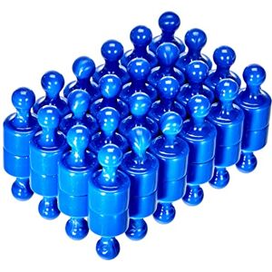 FIRST4MAGNETS Blue Skittle Magnet for Fridge, Office, Whiteboard, Noticeboard, Filing Cabinet 12mm dia x 21mm tall Pack of 48 FIRST4MAGNETS Blue Skittle Magnet for Fridge, Office, Whiteboard, Noticeboard, Filing Cabinet 12mm dia x 21mm tall Pack of 48