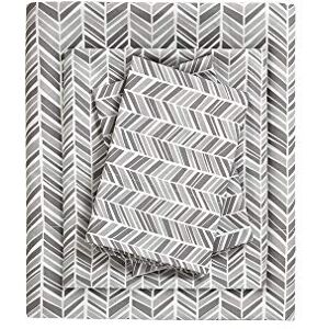 Madison Park Essentials Sheet Set Printed ultra soft, Full, Grey Madison Park Essentials Sheet Set Printed ultra soft, Full, Grey