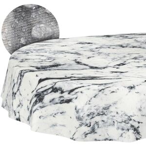 ANRO Tablecloth Fabric Washable Tablecloth Easy Care Lotus Effect Stain-Resistant and Water-Repellent for Indoor Outdoor Use Oval 180 x 140 cm Marble Black ANRO Tablecloth Fabric Washable Tablecloth Easy Care Lotus Effect Stain-Resistant and Water-Repellent for Indoor Outdoor Use Oval 180 x 140 cm Marble Black