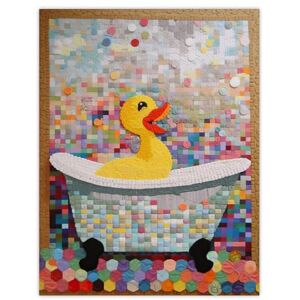 Artery8 Yellow Rubber Duck Ducky Bath Time Bathroom Toilet Art Yellow Mosaic Kids Room Nursery Large Wall Art Poster Print Thick Paper 18X24 Inch Artery8 Yellow Rubber Duck Ducky Bath Time Bathroom Toilet Art Yellow Mosaic Kids Room Nursery Large Wall Art Poster Print Thick Paper 18X24 Inch