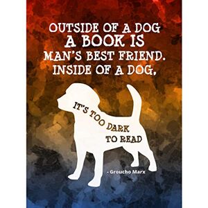 Wee Blue Coo Book Dog Man's Best Friend Inside Dark Read Quote Groucho Marx Canvas Print Wee Blue Coo Book Dog Man's Best Friend Inside Dark Read Quote Groucho Marx Canvas Print