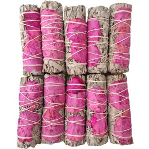 VIE Smudge Stick, White Sage and Light Pink Petals 4", Pack of 10 VIE Smudge Stick, White Sage and Light Pink Petals 4", Pack of 10