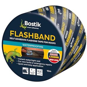 Bostik Flashband Self Adhesive Flashing Tape for Roofs Grey 75mm x 10m Provides an Instant Watertight Seal Quick and Easy Application Excellent Adhesion Bostik Flashband Self Adhesive Flashing Tape for Roofs Grey 75mm x 10m Provides an Instant Watertight Seal Quick and Easy Application Excellent Adhesion