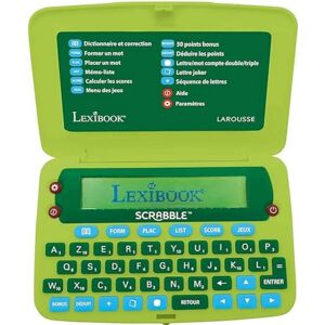Lexibook Official Scrabble Electronic Dictionary, ODS8, FISF Larousse, Green/Blue, SCR8FR Lexibook Official Scrabble Electronic Dictionary, ODS8, FISF Larousse, Green/Blue, SCR8FR