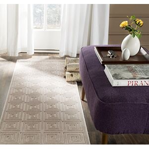 Safavieh Transitional Rug for Living Room, Dining Room, Bedroom Paradise Collection, Short Pile, in Creme and Creme, 61 X 213 cm Safavieh Transitional Rug for Living Room, Dining Room, Bedroom Paradise Collection, Short Pile, in Creme and Creme, 61 X 213 cm