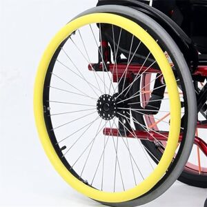 DEMCAY Rear Wheel Sports Wheelchair Cover, Non-Slip Wear-Resistant Silicone Hand Push Cover Improve Grip and Traction, 1Pair (Color : Yellow, Size : 24inch) DEMCAY Rear Wheel Sports Wheelchair Cover, Non-Slip Wear-Resistant Silicone Hand Push Cover Improve Grip and Traction, 1Pair (Color : Yellow, Size : 24inch)
