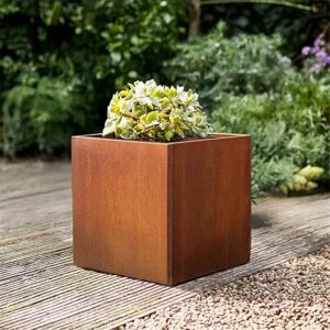 Nicoman Corten Steel Cube Planter, Indoor & Outdoor, 50x50x50 cm, Rust, Weathering Steel, Pre-Rusted Finish, Square, Freestanding Garden Planter Nicoman Corten Steel Cube Planter, Indoor & Outdoor, 50x50x50 cm, Rust, Weathering Steel, Pre-Rusted Finish, Square, Freestanding Garden Planter