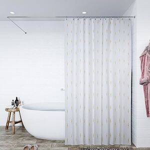 Croydex Gold Dotty Textile Shower Curtain, Water Repellant, Hygiene 'N' Clean, 12 Eyelets Croydex Gold Dotty Textile Shower Curtain, Water Repellant, Hygiene 'N' Clean, 12 Eyelets