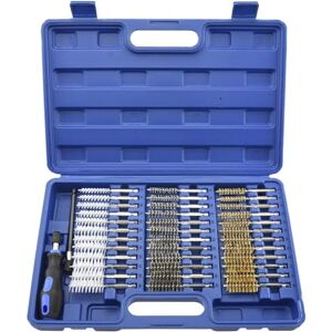 Neiko 00325A Wire Brush Drill Attachments with 1/4-Inch Hex Shank, SAE and MM Brushes Assortment, Mountable on Power Drill or Die Grinder, 38-Piece Set Neiko 00325A Wire Brush Drill Attachments with 1/4-Inch Hex Shank, SAE and MM Brushes Assortment, Mountable on Power Drill or Die Grinder, 38-Piece Set