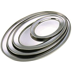 Genware NEV-1864 Oval Flat, Stainless Steel, 22 Genware NEV-1864 Oval Flat, Stainless Steel, 22
