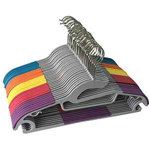 Jeronic P3500M 30 Pack Plastic Hangers Lightweight Non-Slip Durable Hangers Perfect for Trousers, Dresses, Jackets, Underwear and Shirt, 5 Mixed Colors 01 Jeronic P3500M 30 Pack Plastic Hangers Lightweight Non-Slip Durable Hangers Perfect for Trousers, Dresses, Jackets, Underwear and Shirt, 5 Mixed Colors 01