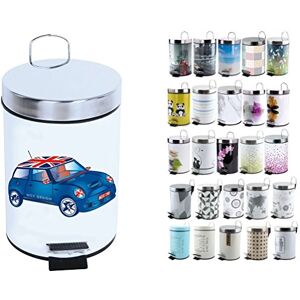 MSV 3 Litre Stainless Steel Blue Xs Mini Bin MSV 3 Litre Stainless Steel Blue Xs Mini Bin