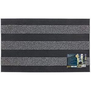 JVL Woodford Outdoor Rubber Backed Scraper Door Mat, Grey, 46 x 76 cm JVL Woodford Outdoor Rubber Backed Scraper Door Mat, Grey, 46 x 76 cm
