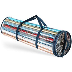 Hearth & Harbor Gift Storage Fits Up to 22 Rolls of 40"-Tear Proof Wrapping Paper Organizer, Polyvinyl Chloride, Steel Blue, 1 Count (Pack of 1) Hearth & Harbor Gift Storage Fits Up to 22 Rolls of 40"-Tear Proof Wrapping Paper Organizer, Polyvinyl Chloride, Steel Blue, 1 Count (Pack of 1)