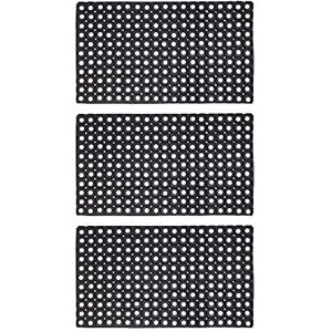 JVL Contract Rondo Rubber Ring Scraper Doormat, 50 x 100 cm, Pack of 3 JVL Contract Rondo Rubber Ring Scraper Doormat, 50 x 100 cm, Pack of 3
