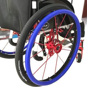 DEMCAY Wheelchair Push Rim Covers, 22/24 Inch - Rear Wheel Sports Wheelchair, Silicone Hand Push Cover, Improve Grip and Traction, 1 Pair (Color : Blue, Size : 22inch) DEMCAY Wheelchair Push Rim Covers, 22/24 Inch - Rear Wheel Sports Wheelchair, Silicone Hand Push Cover, Improve Grip and Traction, 1 Pair (Color : Blue, Size : 22inch)