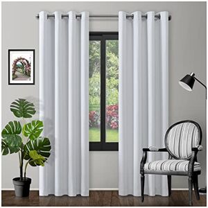 GC GAVENO CAVAILIA Eyelet Top Blackout Curtains Large Door Thermal Insulated Panels For Bedroom/Living Room, White, 66 X 54 Inch GC GAVENO CAVAILIA Eyelet Top Blackout Curtains Large Door Thermal Insulated Panels For Bedroom/Living Room, White, 66 X 54 Inch