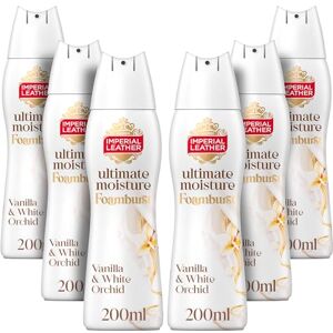 Imperial Leather Ultimate Moisture Vanilla & White Orchid Foamburst, Ultra Rich Lather & Delicate Fragrance, Suitable for Sensitive Skin, Vegan & Cruelty Free (200ml), Multipack 6 x 200ml Imperial Leather Ultimate Moisture Vanilla & White Orchid Foamburst, Ultra Rich Lather & Delicate Fragrance, Suitable for Sensitive Skin, Vegan & Cruelty Free (200ml), Multipack 6 x 200ml