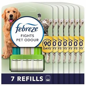 Febreze 3Volution Plug-In Air Freshener Refill, Pack of 7 (20ML x 7), Pet Odour Fighter, Fresh Scent Febreze 3Volution Plug-In Air Freshener Refill, Pack of 7 (20ML x 7), Pet Odour Fighter, Fresh Scent