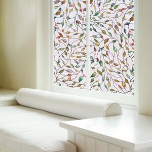 Artscape New Leaf Privacy Window Film with Stained Glass Pattern Non-Adhesive & UV Protection Easy to Apply & Removable 61 x 91 cm Artscape New Leaf Privacy Window Film with Stained Glass Pattern Non-Adhesive & UV Protection Easy to Apply & Removable 61 x 91 cm