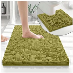 GC GAVENO CAVAILIA Soft Bath Mat Sets For Bathroom 2 Piece Bath Mat Non Slip Back Highly Water Absorbent & Fast Drying 100% Microfiber Chenille Toilet Rug with Pedestal Mat Green GC GAVENO CAVAILIA Soft Bath Mat Sets For Bathroom 2 Piece Bath Mat Non Slip Back Highly Water Absorbent & Fast Drying 100% Microfiber Chenille Toilet Rug with Pedestal Mat Green