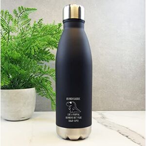 eBuyGB Grandasaurus Water Bottle, Dinosaur Bottle, Black 500ml Double Walled Insulated Drinks Bottle,Father's Day Gift, Grandad Birthday Gift, Present for Grandfather eBuyGB Grandasaurus Water Bottle, Dinosaur Bottle, Black 500ml Double Walled Insulated Drinks Bottle,Father's Day Gift, Grandad Birthday Gift, Present for Grandfather