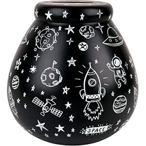 Pot Of Dreams Hand Painted Space Save And Smash Handcrafted White & Black Color Ceramic Money Box Piggy Bank Perfect Decorative Gift and Saving for Holidays & family Vacation Pot Of Dreams Hand Painted Space Save And Smash Handcrafted White & Black Color Ceramic Money Box Piggy Bank Perfect Decorative Gift and Saving for Holidays & family Vacation