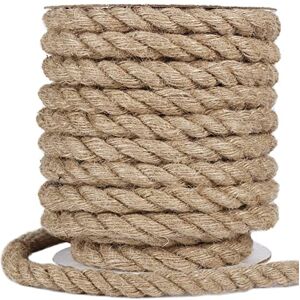 Vivifying Hemp Rope, 10 m 14 mm Jute Rope, Heavy Rope for Crafts, Floristics, DIY, Decoration, Bundle, Scratching Post, Bundling (Brown) Vivifying Hemp Rope, 10 m 14 mm Jute Rope, Heavy Rope for Crafts, Floristics, DIY, Decoration, Bundle, Scratching Post, Bundling (Brown)