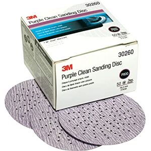 3M Hookit Purple Clean Sanding Disc 343U, 30260, 3 in, P800, 50 discs per carton 3M Hookit Purple Clean Sanding Disc 343U, 30260, 3 in, P800, 50 discs per carton