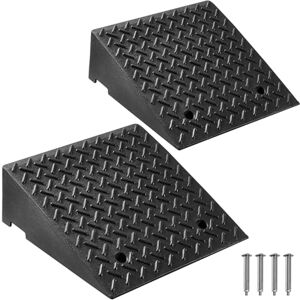 VEVOR Driveway Curb Ramp, 3.175 Tons Load Capacity, 17.8 cm Rise Height Heavy Duty Curbside Bridge Ramp with Drainage Tank for Wheelchairs, Strollers, Motorcycles, Cars, Lawn Mowers & Trailers, 2 Pack VEVOR Driveway Curb Ramp, 3.175 Tons Load Capacity, 17.8 cm Rise Height Heavy Duty Curbside Bridge Ramp with Drainage Tank for Wheelchairs, Strollers, Motorcycles, Cars, Lawn Mowers & Trailers, 2 Pack