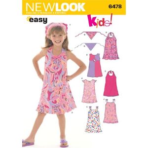 New Look 6478 Size A Child Dresses Sewing Pattern, Multicolour, A (3-4-5-6-7-8), U06478A Multicoloured New Look 6478 Size A Child Dresses Sewing Pattern, Multicolour, A (3-4-5-6-7-8), U06478A Multicoloured