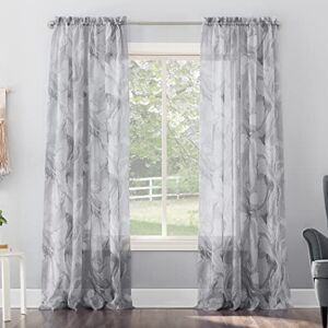 No. 918 Cristo Crushed Sheer Voile Rod Pocket Curtain Panel, 51" x 84", Grey No. 918 Cristo Crushed Sheer Voile Rod Pocket Curtain Panel, 51" x 84", Grey