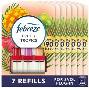 Febreze 3Volution Plug In Air Freshener Refill, Fruity Tropics, 7 Refills (20ML X 7), Odour Fighter & Bathroom Air Freshener, Plug In Refill 3volution Febreze 3Volution Plug In Air Freshener Refill, Fruity Tropics, 7 Refills (20ML X 7), Odour Fighter & Bathroom Air Freshener, Plug In Refill 3volution
