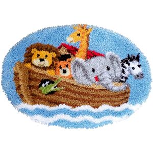 Vervaco Noah's Ark Latch Hook Shaped Rug Kit, Multi-Colour Vervaco Noah's Ark Latch Hook Shaped Rug Kit, Multi-Colour