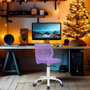 FurnitureR Ergonomic Gaming Chair Adjustable Chair with Lumbar Support for Home Entertainment and Gaming,PURPLE FurnitureR Ergonomic Gaming Chair Adjustable Chair with Lumbar Support for Home Entertainment and Gaming,PURPLE