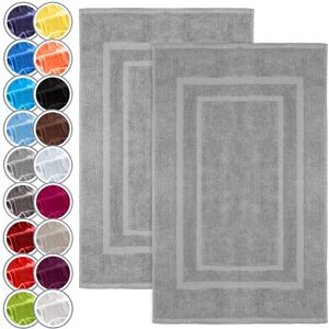 NatureMark Pack of 2 Terry Towelling Bath Mats, 50 x 80 cm, 100% Cotton, Silver Gray NatureMark Pack of 2 Terry Towelling Bath Mats, 50 x 80 cm, 100% Cotton, Silver Gray