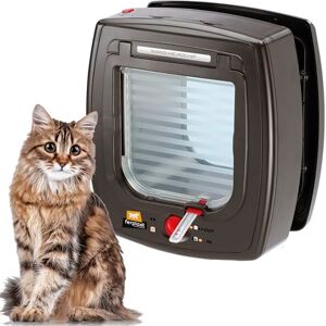 Ferplast Swing Microchip Universal Cat Flap for Dogs and Cats 4 Closing Modes Wind-Stopper System Closing Shock Absorber Magnetic Anti-Oscillation Direction Indicator Brown Ferplast Swing Microchip Universal Cat Flap for Dogs and Cats 4 Closing Modes Wind-Stopper System Closing Shock Absorber Magnetic Anti-Oscillation Direction Indicator Brown