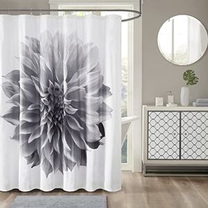 Madison Park Norah Cotton Shower Curtain, Oversized Realistic Floral Print Design, Modern Bathroom Décor, Machine Washable, Fabric Privacy Screen, 72x72, Grey Madison Park Norah Cotton Shower Curtain, Oversized Realistic Floral Print Design, Modern Bathroom Décor, Machine Washable, Fabric Privacy Screen, 72x72, Grey