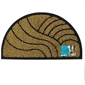 JVL Comfort Halfmoon Coir Tuffscrape, 40x70cm, Waves JVL Comfort Halfmoon Coir Tuffscrape, 40x70cm, Waves