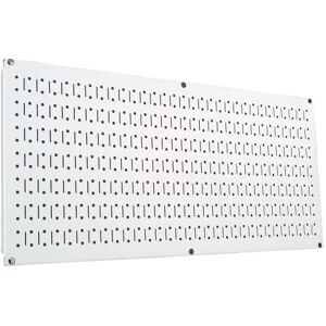 Wall Control Pegboard 16in x 32in Horizontal White Metal Pegboard Tool Board Panel Wall Control Pegboard 16in x 32in Horizontal White Metal Pegboard Tool Board Panel