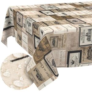 ANRO Tablecloth Fabric Washable Tablecloth Table Cloth Easy Care Lotus Effect Dirt and Water-Repellent for Indoor Outdoor Table Cloth 100 x 140 cm Cut Edge Wine ANRO Tablecloth Fabric Washable Tablecloth Table Cloth Easy Care Lotus Effect Dirt and Water-Repellent for Indoor Outdoor Table Cloth 100 x 140 cm Cut Edge Wine